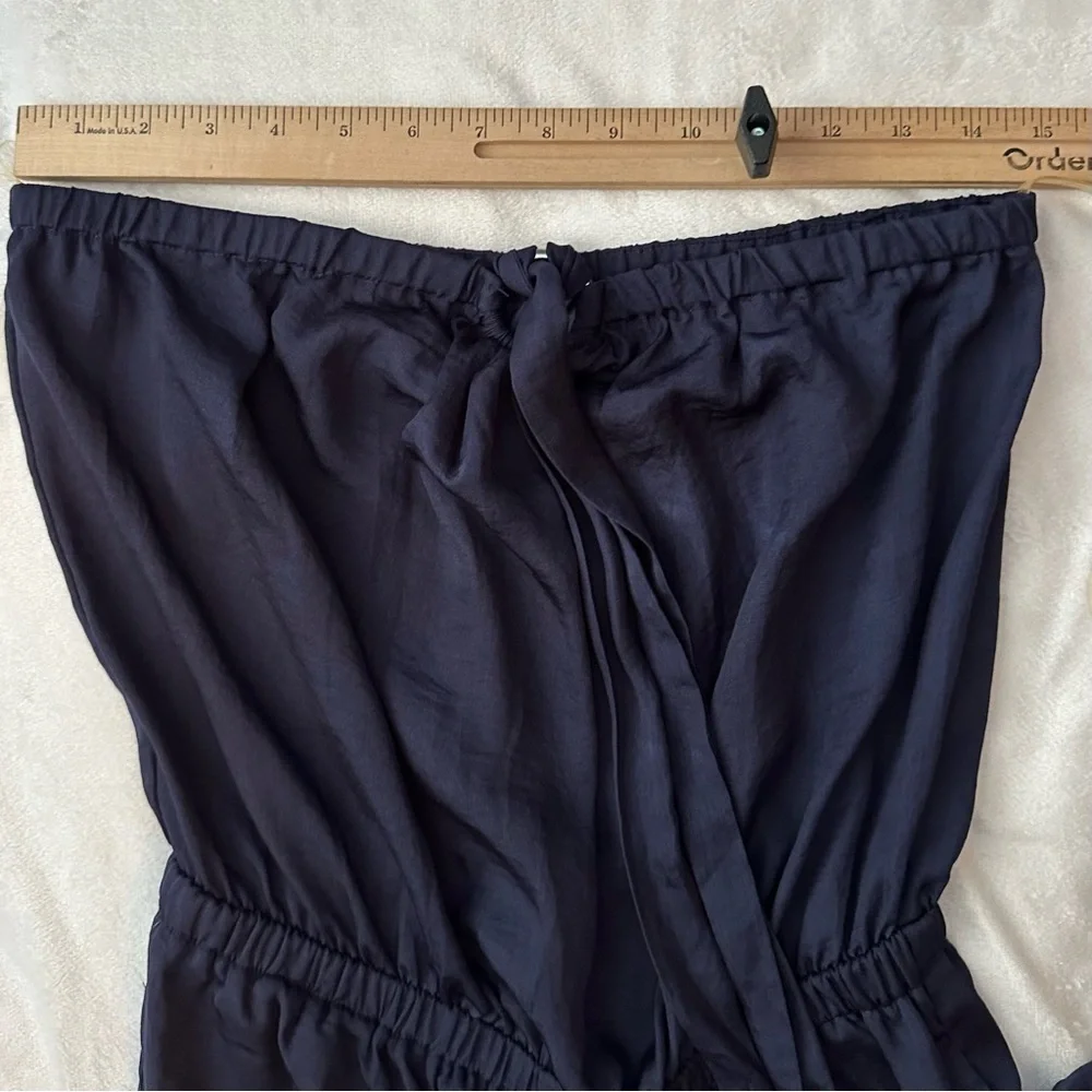 DO+BE Navy Blue Halter Silky Feel One Piece Pant Jumpsuit S NEW - Picture 9 of 11